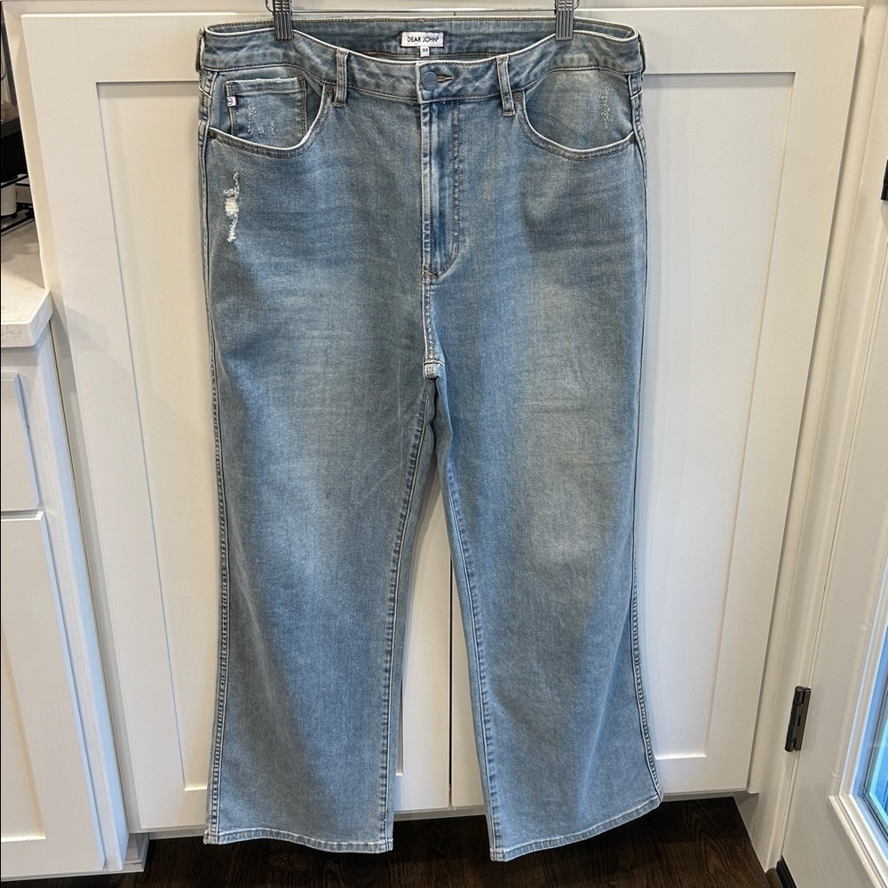 DEAR JOHN‎ DENIM Fiona High Rise Wide Leg Plus Jeans Denim in Montilla 32